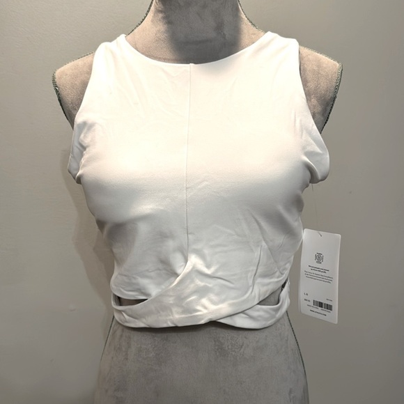 Athleta conscious white cut out crop tank D DD NWT L - Picture 2 of 11